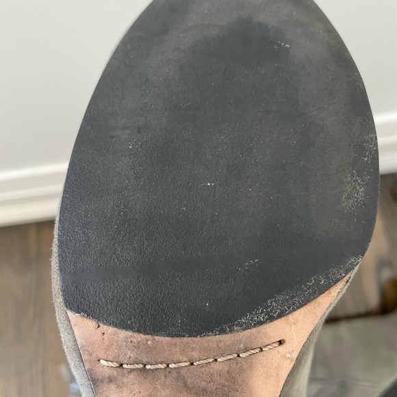 Cole Haan tall suede grey wedge boots. Size 7.5. - Picture 8 of 11